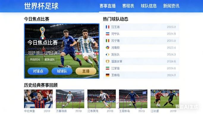 覆盖全站的世界杯直播平台